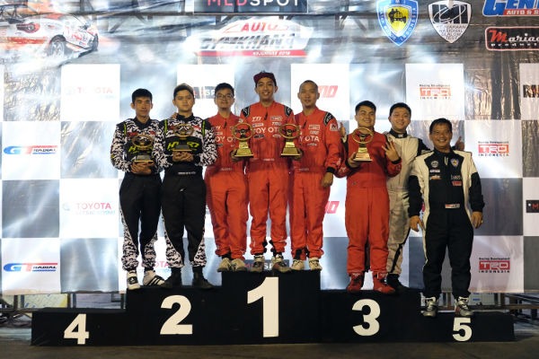 Pasukan Toyota Raih Penuhi Podium di Kejurnas Gymkhana Bandung  