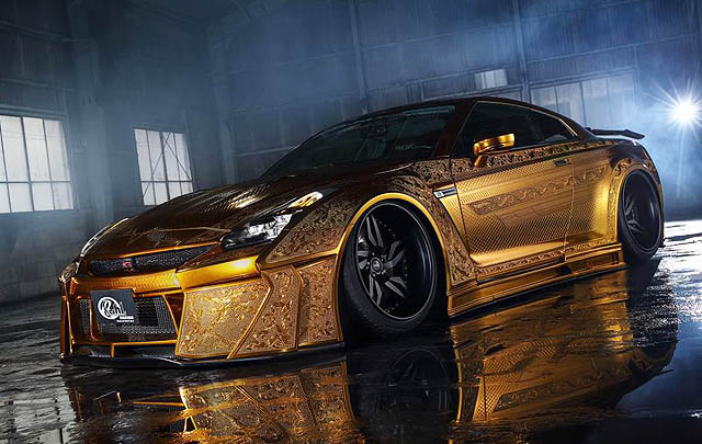 Nissan GTR Berlapis Emas Siap 'Gemparkan' SEMA Show 2016  