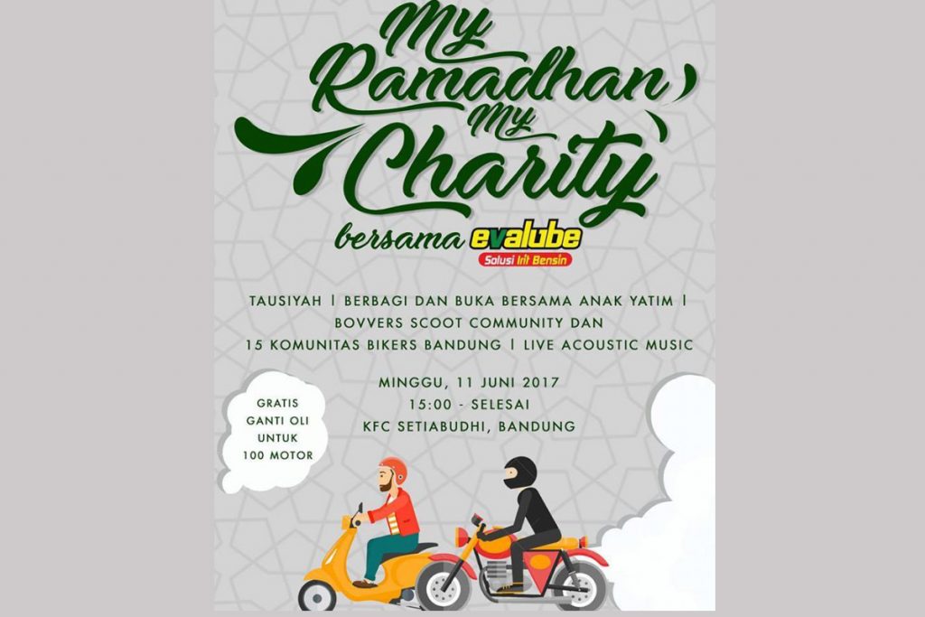 Ratusan Bikers Hadiri My Ramadhan My Charity Evalube  