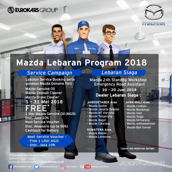 Promo Servis Mazda Sambut Lebaran 2018, Ini Waktunya!  