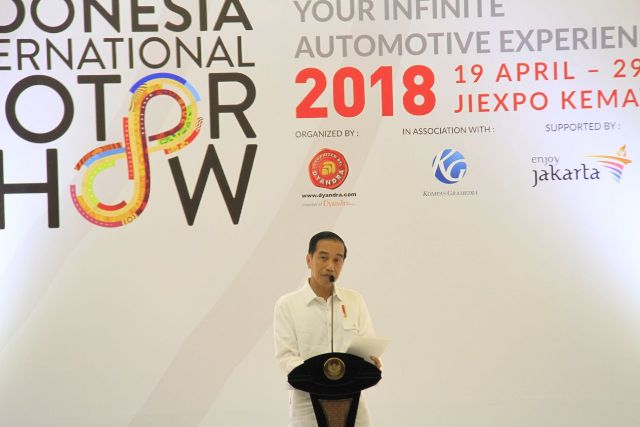 IIMS 2018: Presiden RI Jokowi Yakin dengan Mobil Listrik  