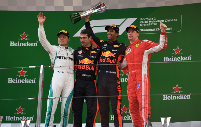Hasil F1 China 2018: Daniel Ricciardo Raih Kemenangan Penebus Sial  