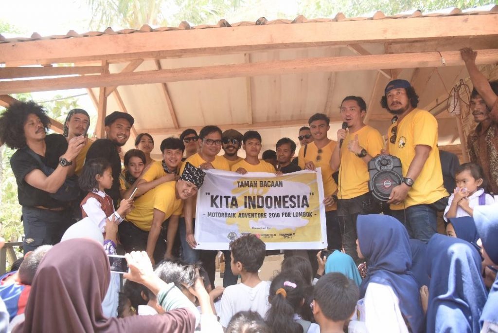 RAT dan Motorbaik Kompak Sumbang Perpusatakaan di Lombok  
