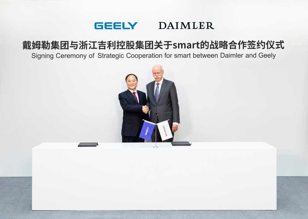 Geely Holding dan Daimler AG, 50-50 Miliki Smart  