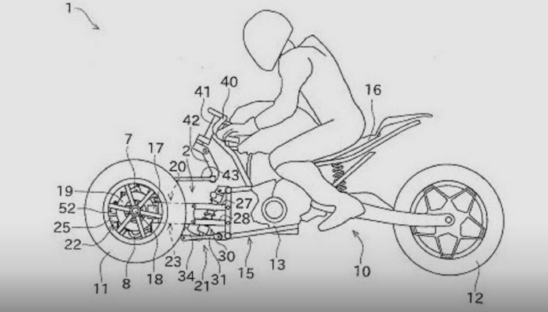Kawasaki Patenkan Desain Motor Roda 3, Lawan Yamaha Niken? 