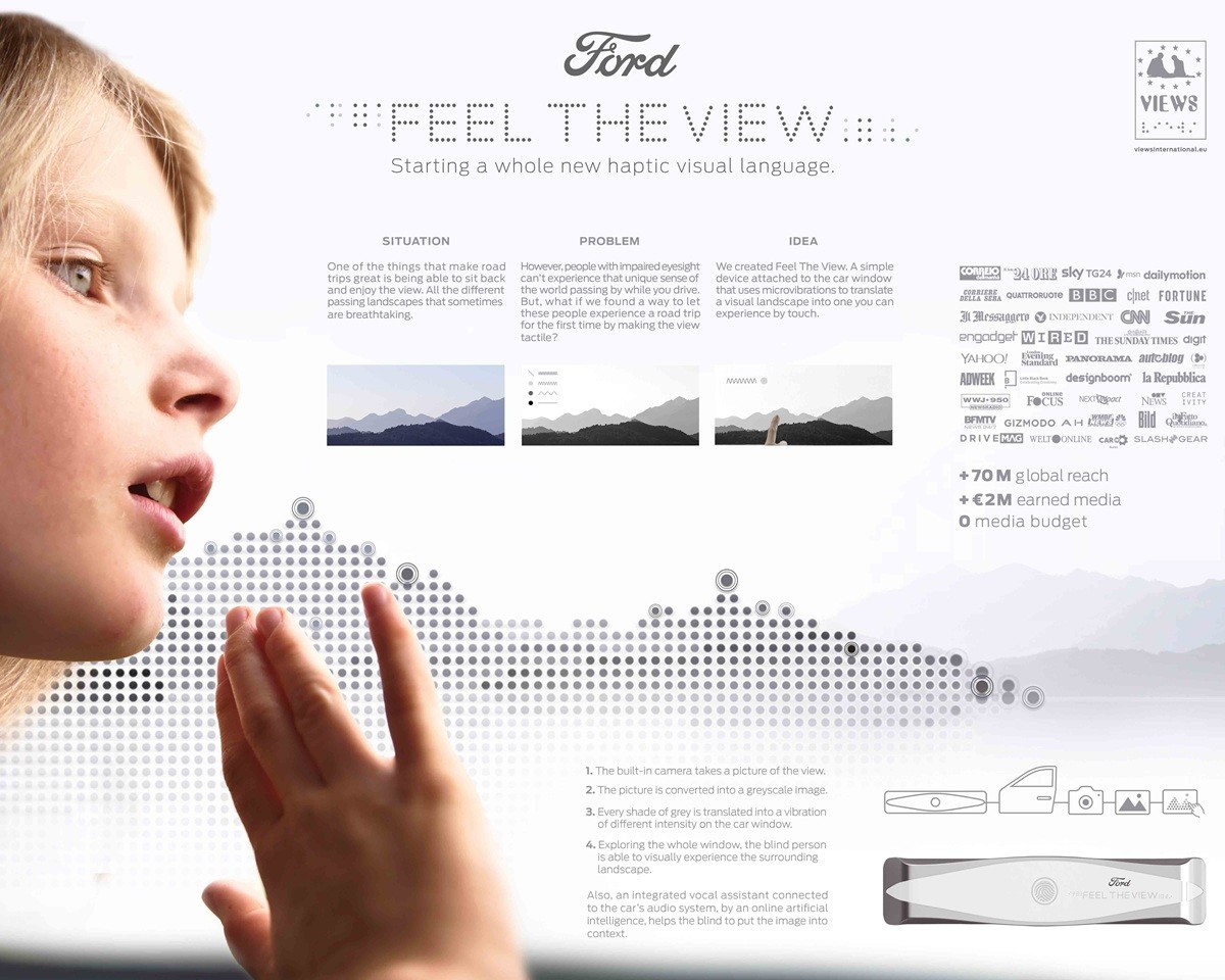 Kaca Pabrikan Ford 'Feel The View' Bantu Tunanetra untuk 'Melihat'  