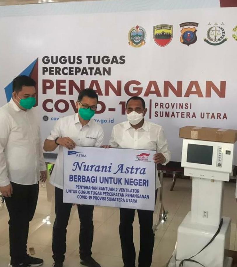 Grup Astra Medan Serahkan 2 Ventilator untuk Sumatera Utara 
