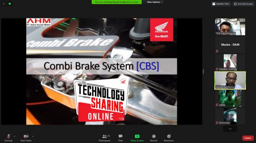 Sharing Ilmu, Komunitas Motor Honda Silaturahmi Secara Virtual 