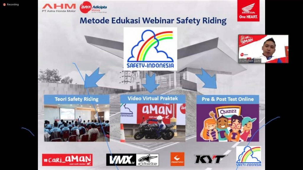 DAM Ajak Pelatihan Safety Riding Secara Online untuk Pelajar SMA/SMK  