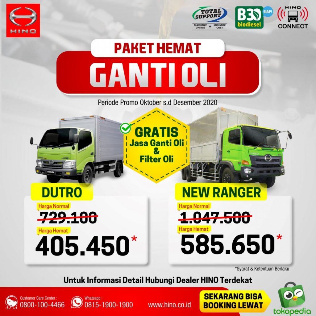 Hino Hadirkan Layanan 3S di Tokopedia  