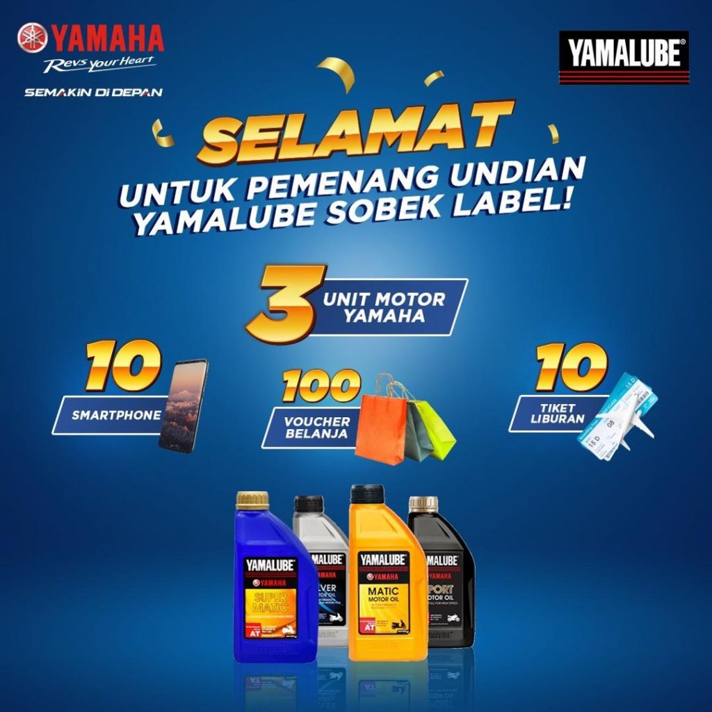 Yamaha Umumkan Pemenang Program "Sobek Label Oli Yamalube"  