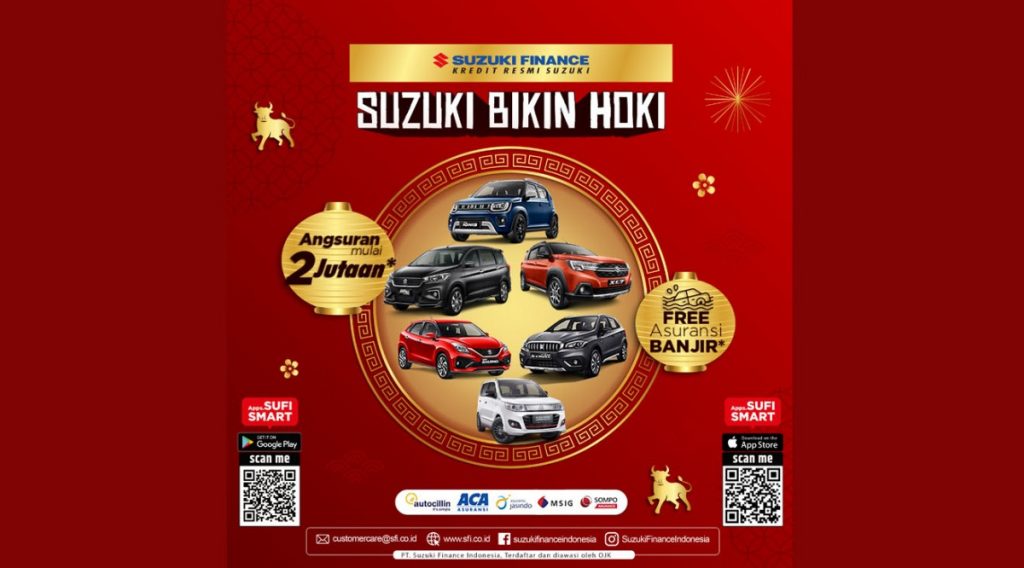 Promo 'Suzuki Bikin Hoki', Beli Mobil Suzuki Gratis Asuransi Banjir 