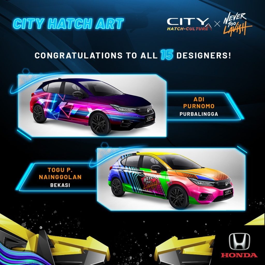 Honda Pilih 15 Pemenang Kompetisi Virtual City Hatch Art Terbaik  