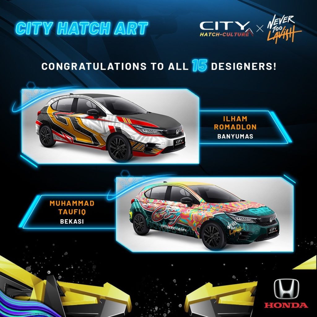 Honda Pilih 15 Pemenang Kompetisi Virtual City Hatch Art Terbaik 