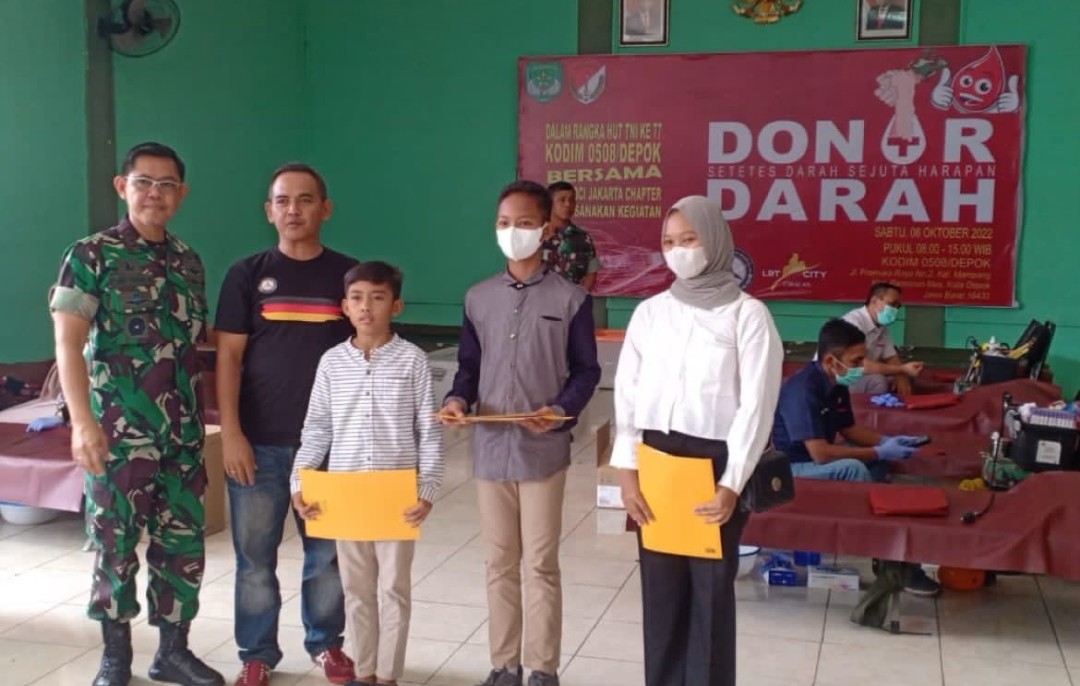 Donor Darah, Kodim 0508 Depok Gandeng W124 MBCI Jakarta Chapter  