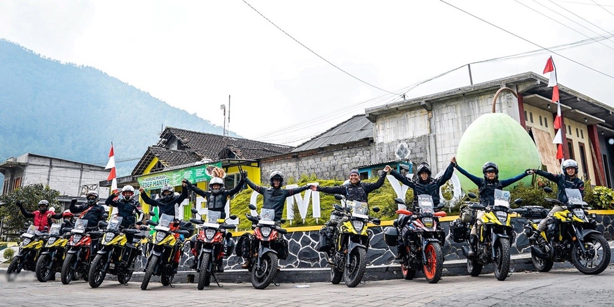 Turing Akbar V-Strom Indonesia Owners, Diikuti 100 Riders  