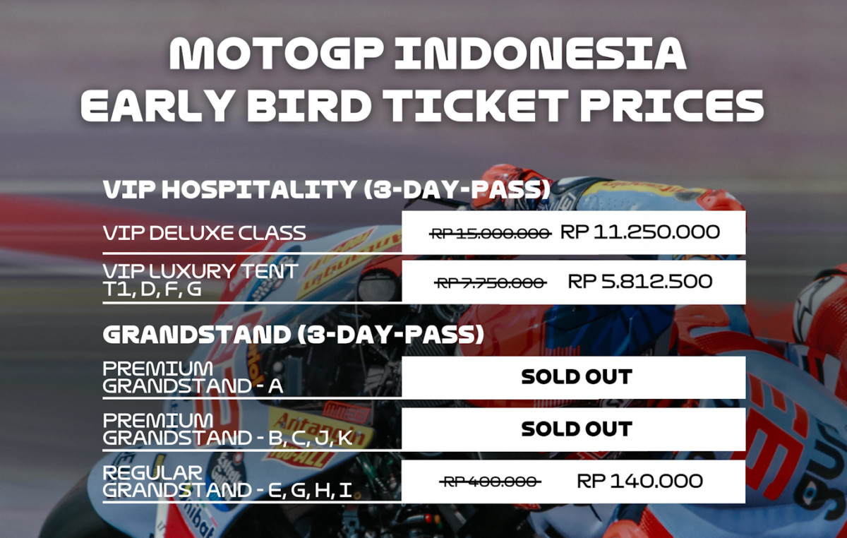 Antusiasme Sambut MotoGP Indonesia, Tiket Premium Grandstand Ludes  