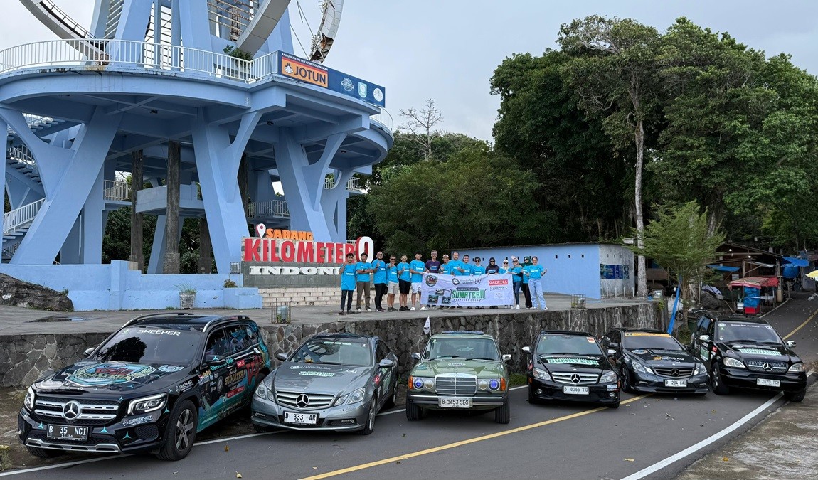 MB Club INA 'Tour de Sumatera', Sukses Capai Kilometer Nol Sabang  