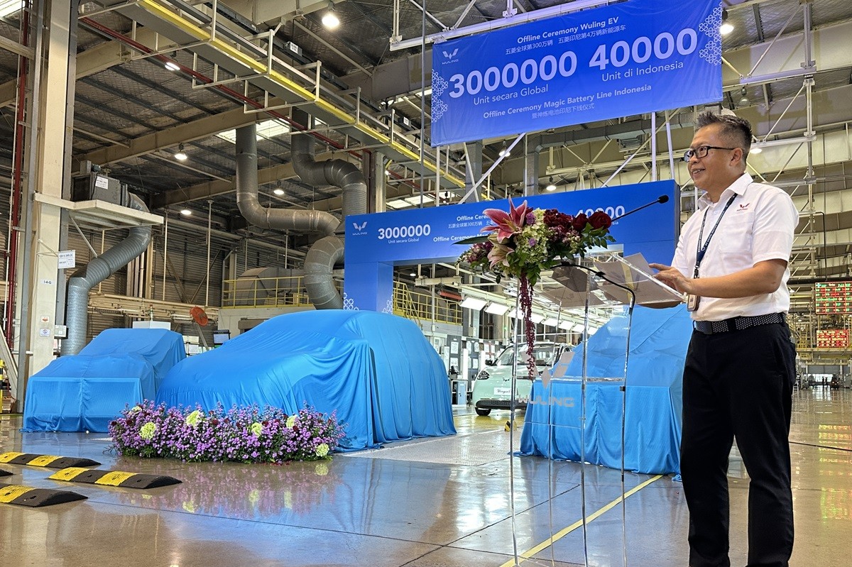 Perayaan Tiga Juta Unit Produksi Mobil L:istrik Wuling Secara Global  